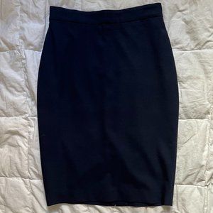 Banana Republic Navy Lightweight Wool Classic Suit Skirt